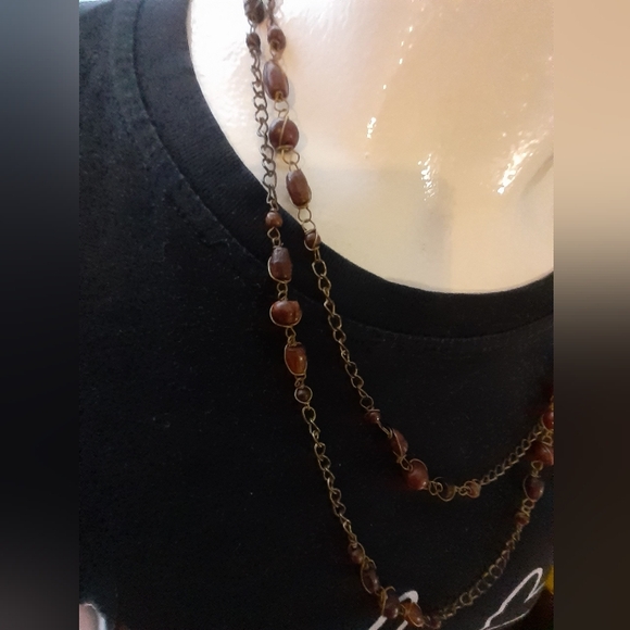 Vtg/Antique Hand-Made Wood Rosary Bead Extra Long Necklace - Picture 14 of 16